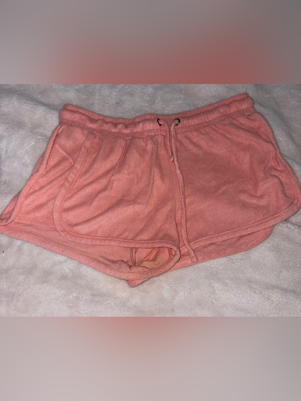 Orange Terry Lounge Shorts